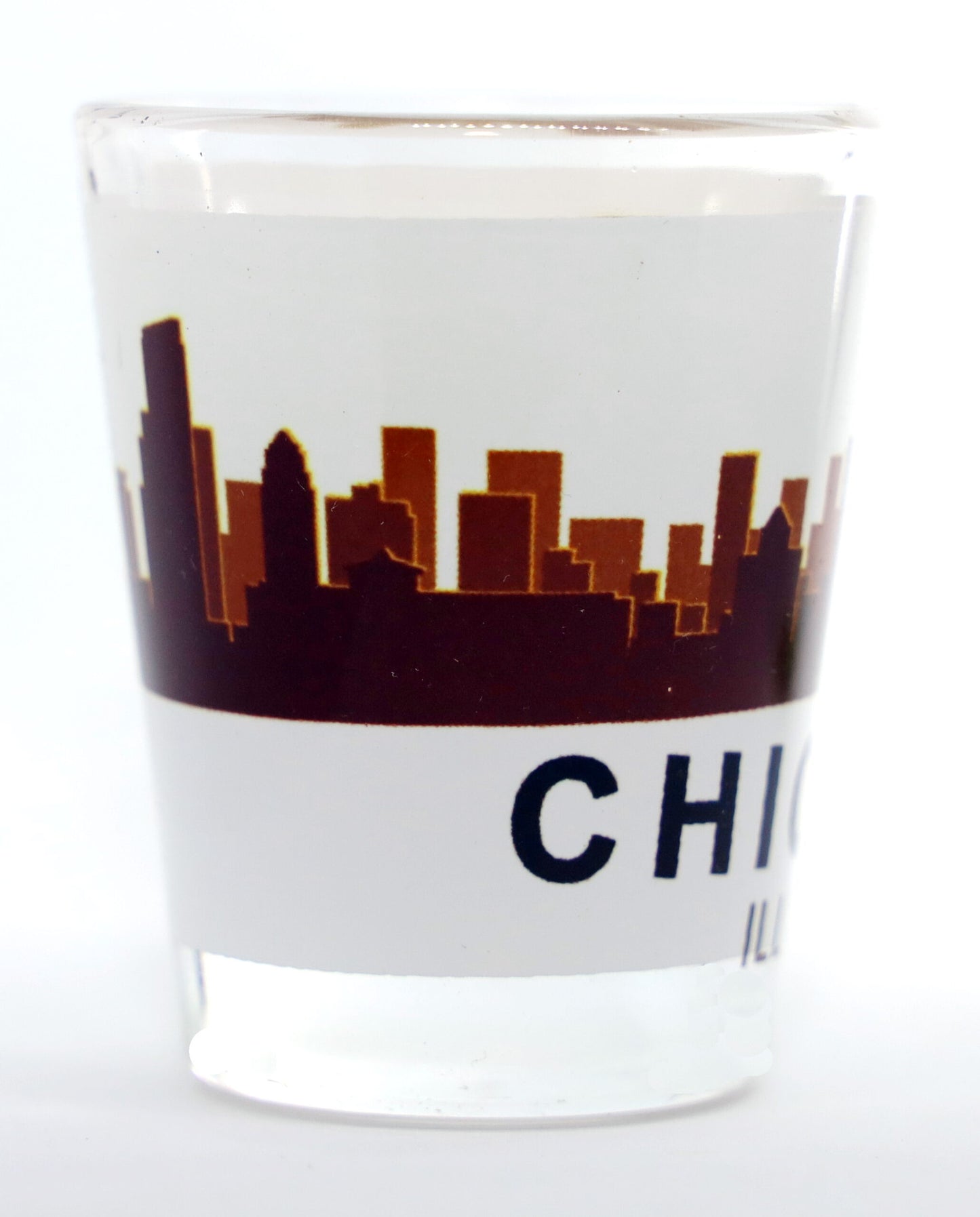 Chicago Illinois Sunset Skyline Classic Design shot glass