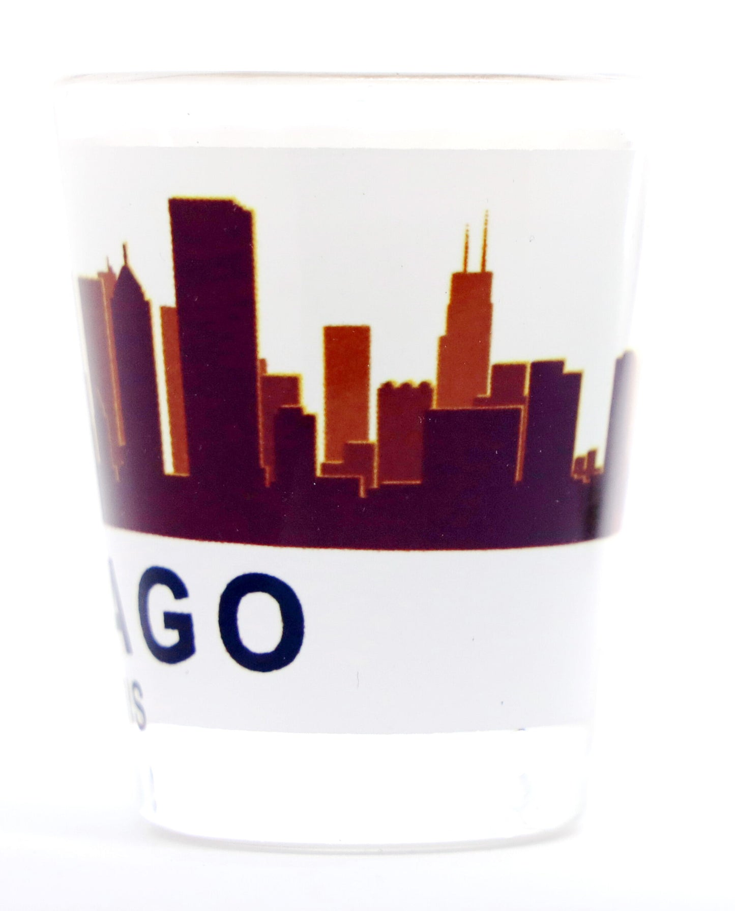 Chicago Illinois Sunset Skyline Classic Design shot glass