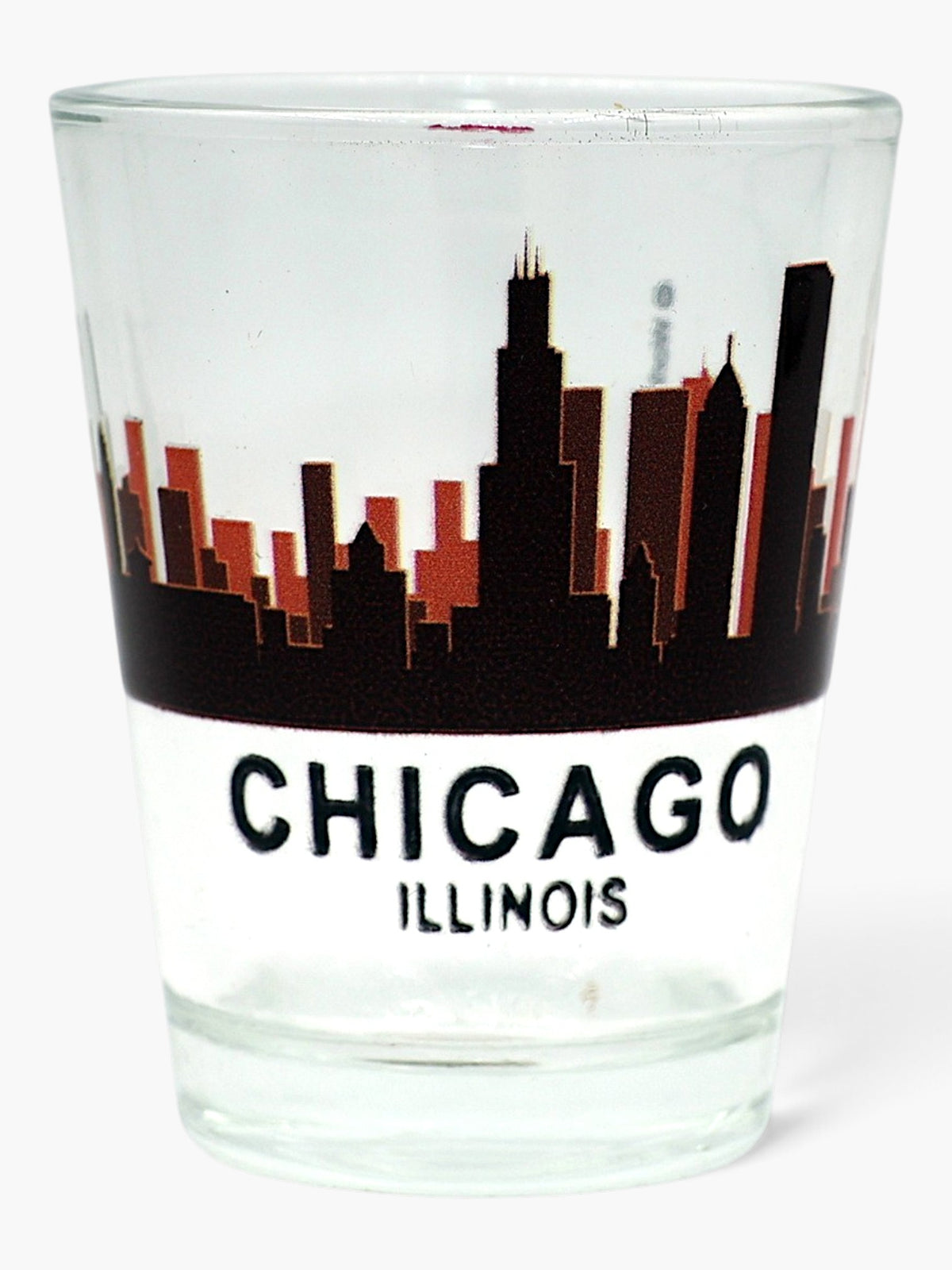 Chicago Illinois Sunset Skyline Classic Design shot glass
