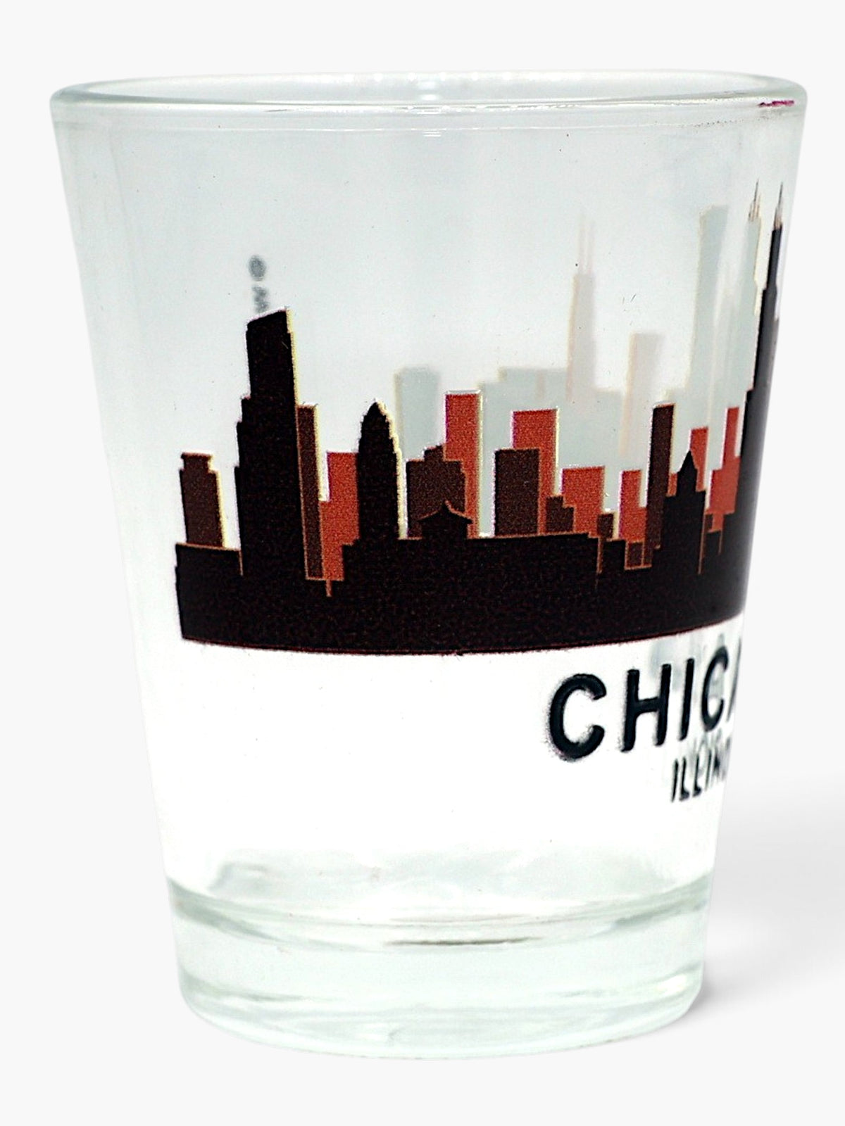 Chicago Illinois Sunset Skyline Classic Design shot glass