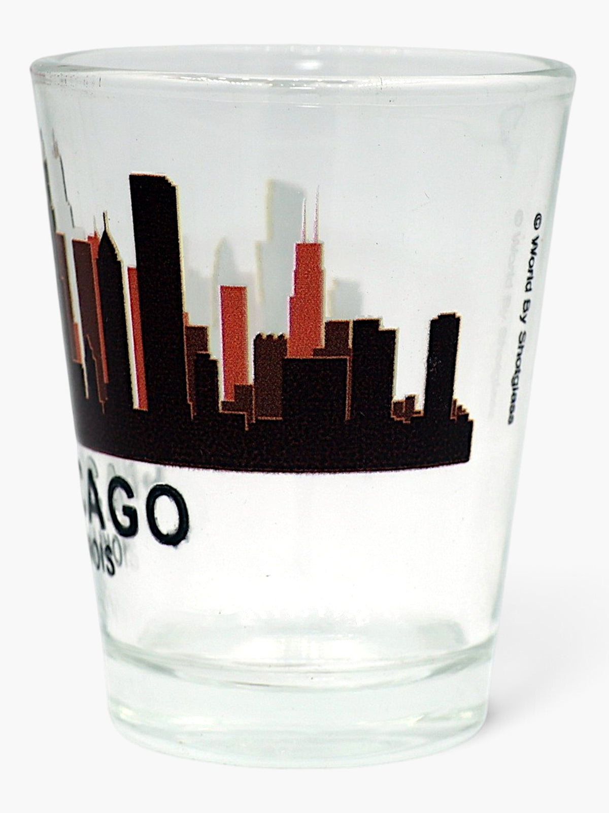 Chicago Illinois Sunset Skyline Classic Design shot glass