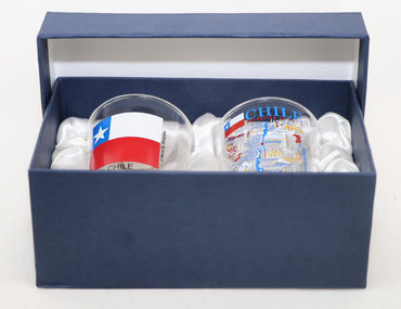 Chile Souvenir Boxed Shot Glass Set (Set of 2)