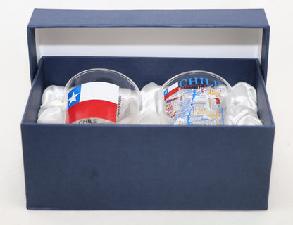 Chile Souvenir Boxed Shot Glass Set (Set of 2)