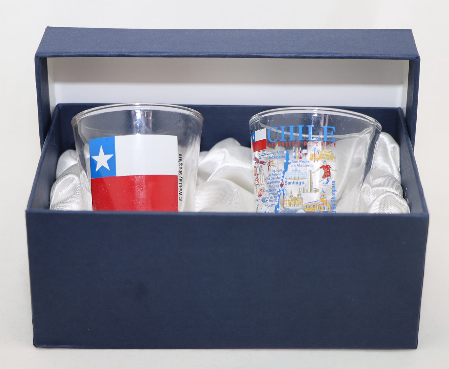 Chile Souvenir Boxed Shot Glass Set (Set of 2)