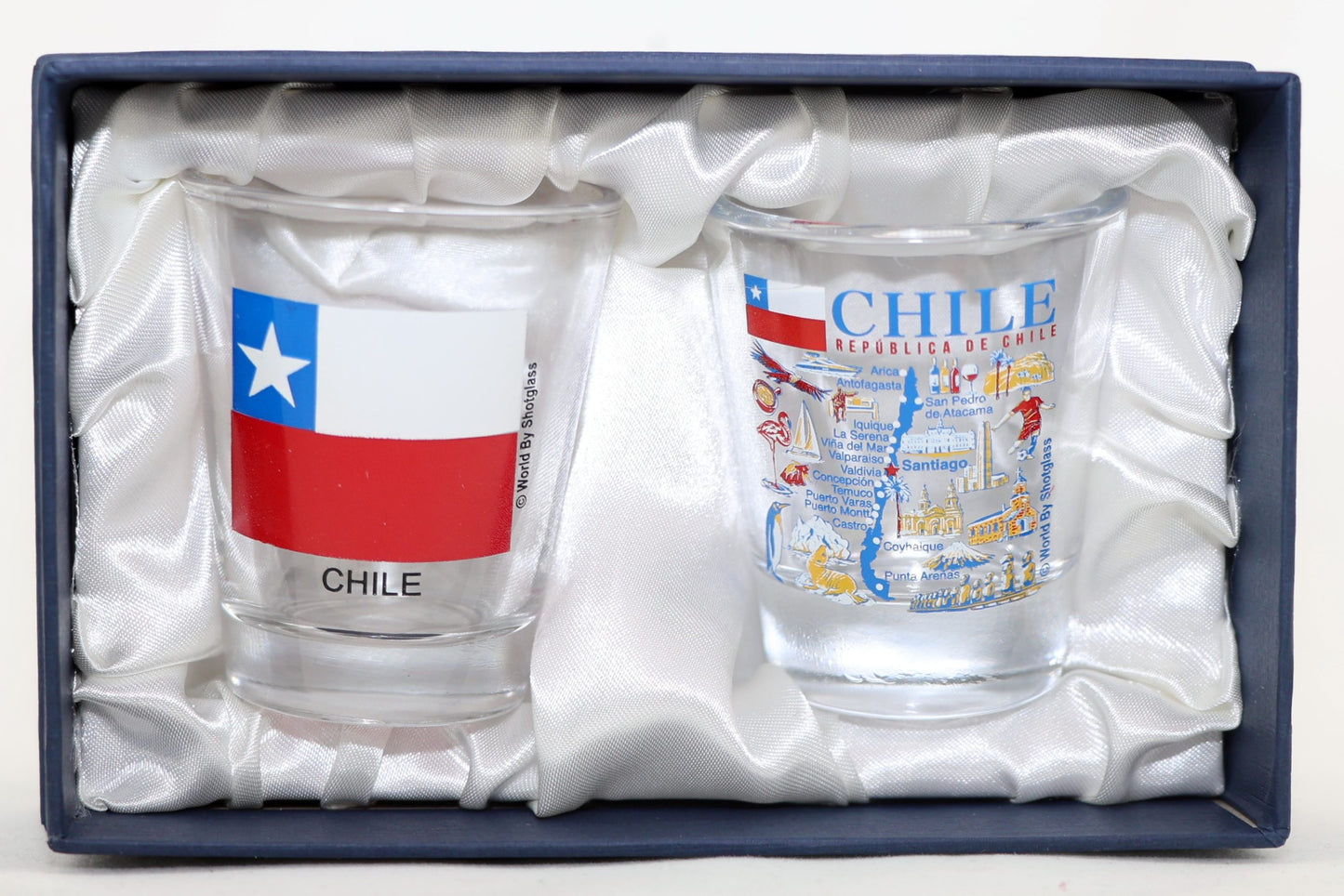 Chile Souvenir Boxed Shot Glass Set (Set of 2)