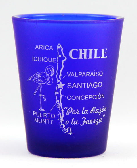 Chile Cobalt Blue Frosted Shot Glass