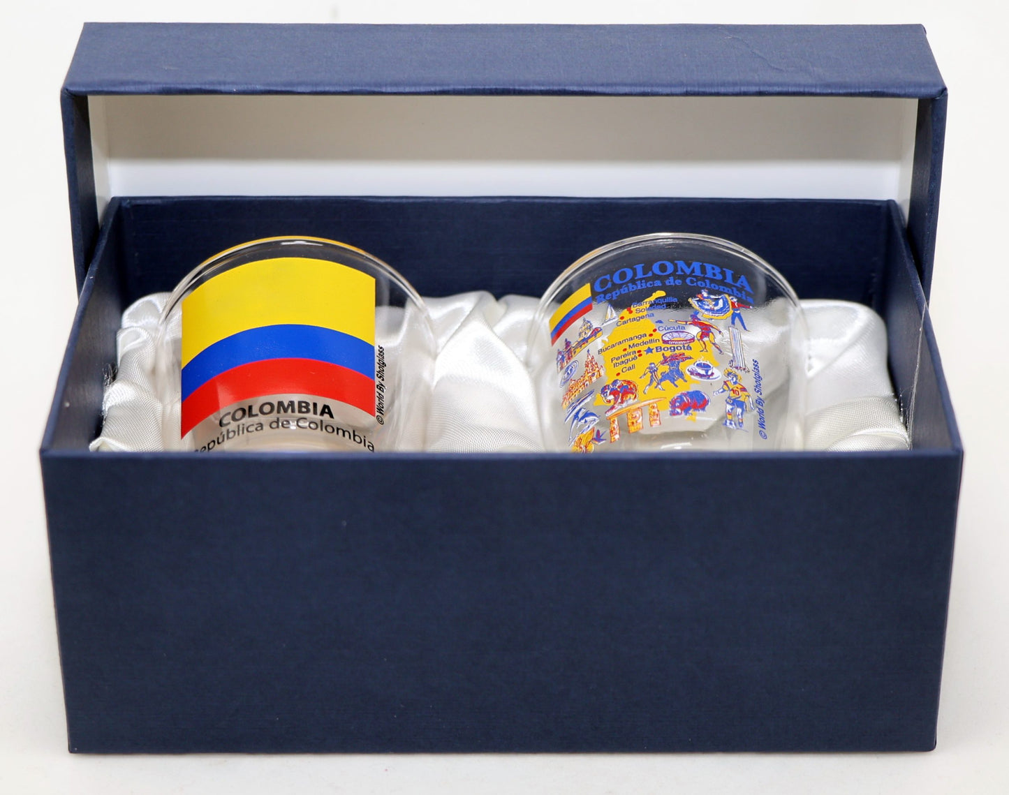 Colombia Souvenir Boxed Shot Glass Set (Set of 2)