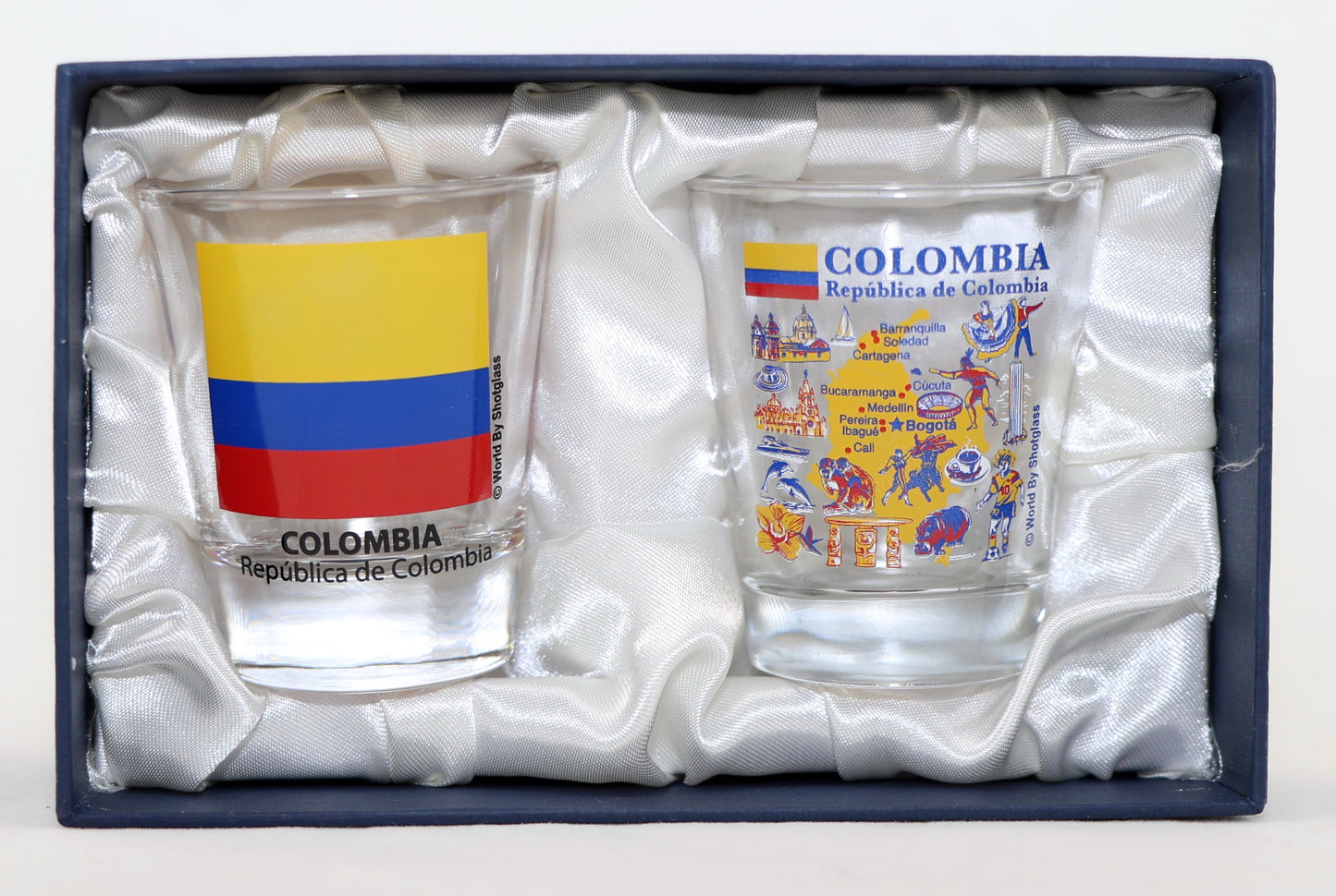 Colombia Souvenir Boxed Shot Glass Set (Set of 2)