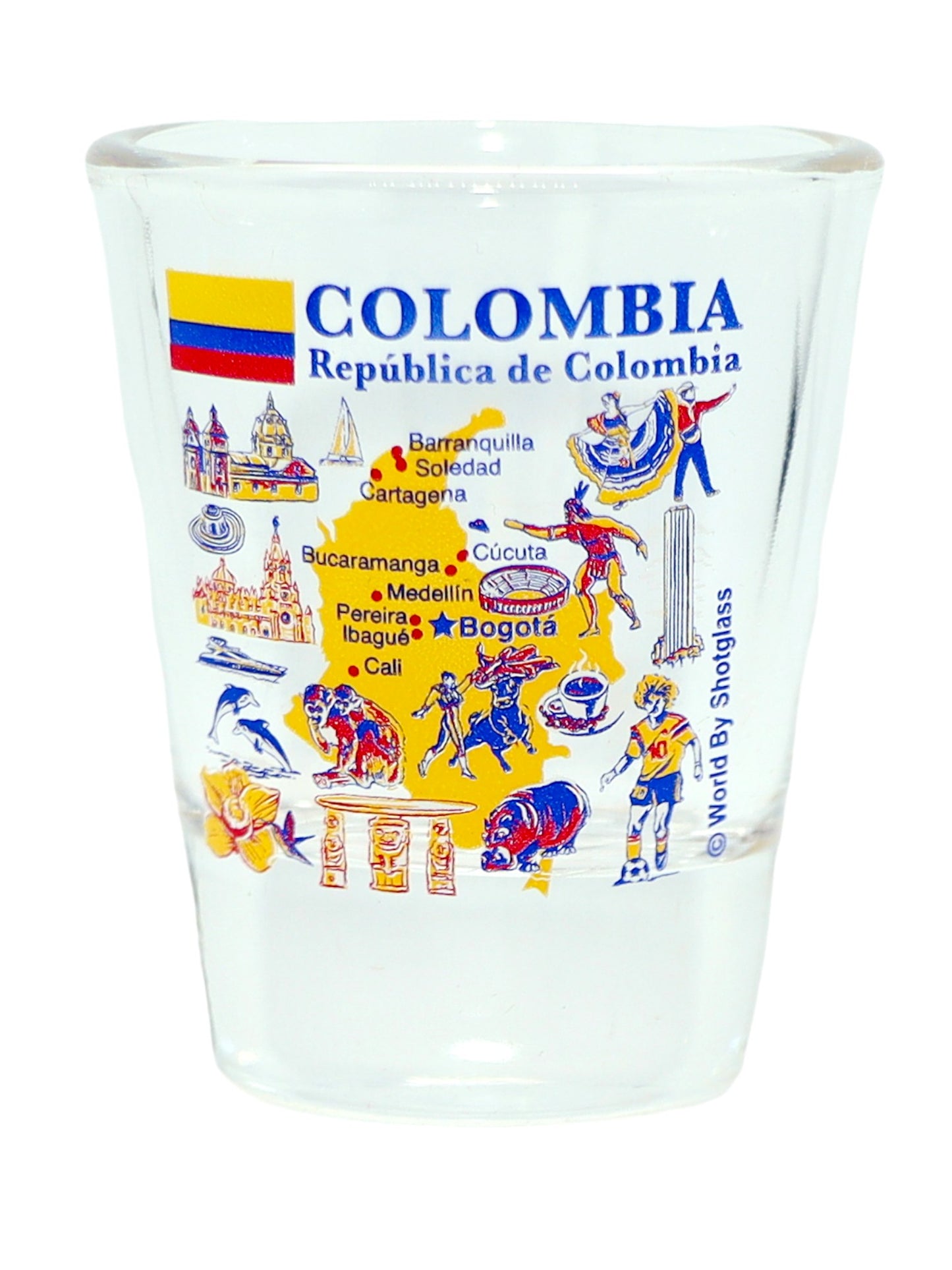 Colombia Souvenir Boxed Shot Glass Set (Set of 2)