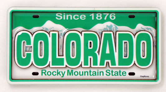 Colorado License Plate Dual Layer MDF magnet