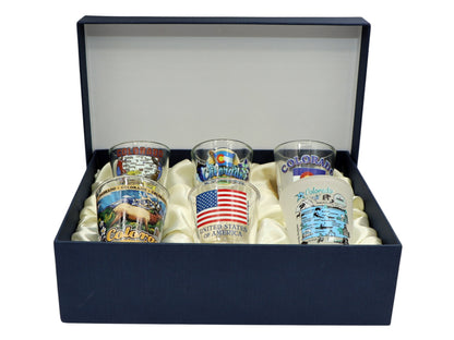 Colorado United States USA Souvenir Boxed Shot Glass Set (Set of 6)