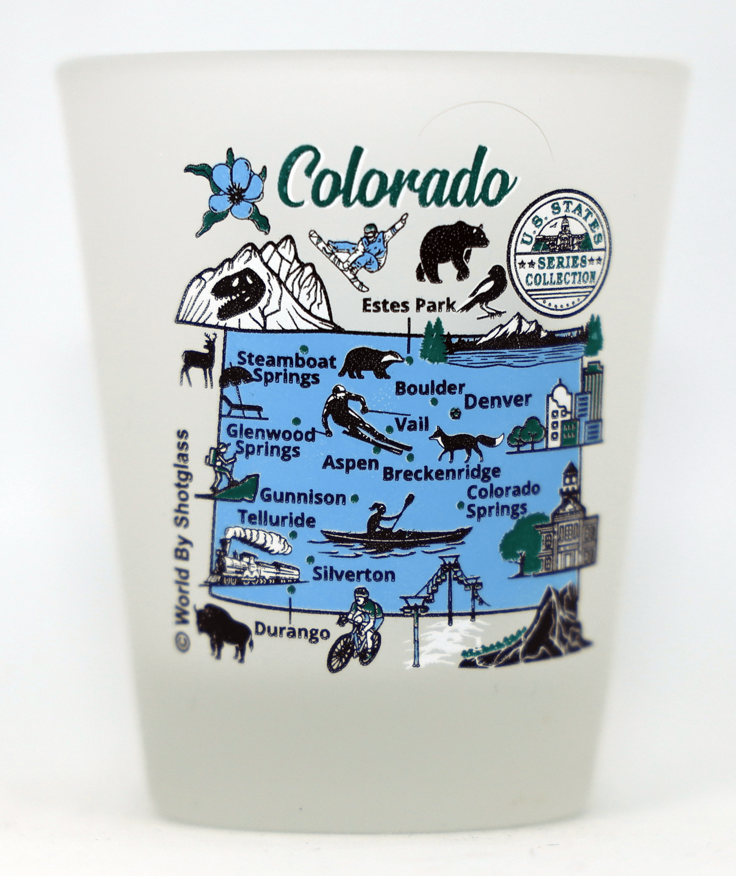 United States USA Mountain West States Souvenir Boxed Shot Glass Set (Set of 6)