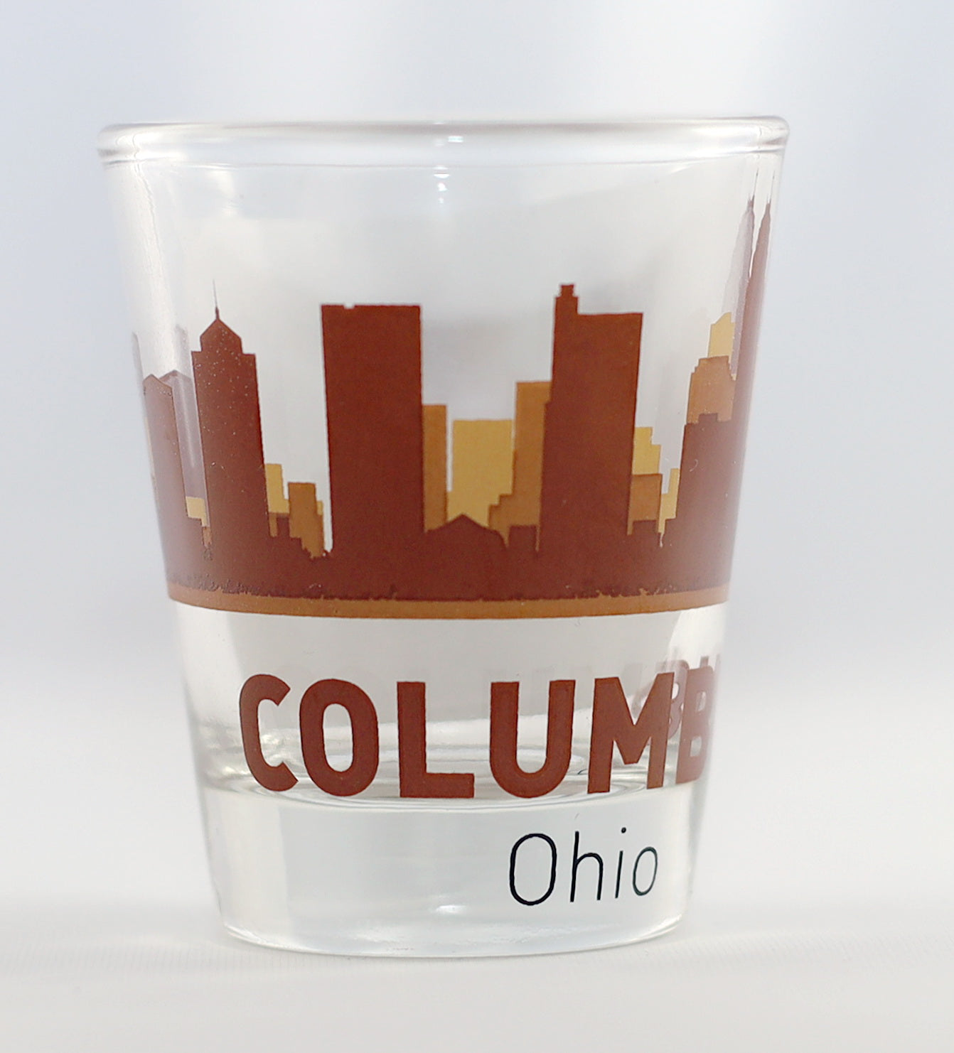 Columbus Ohio Sunset Skyline Shot Glass