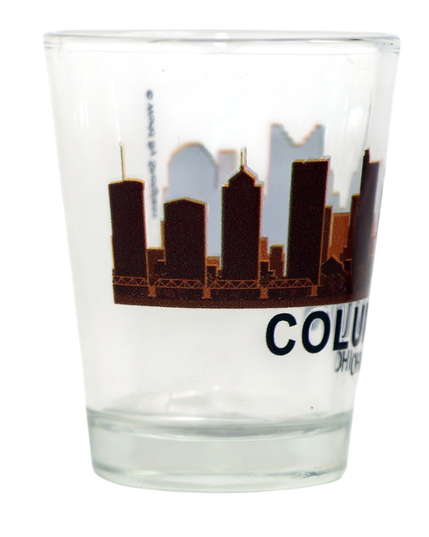 Columbus Ohio Sunset Skyline Shot Glass
