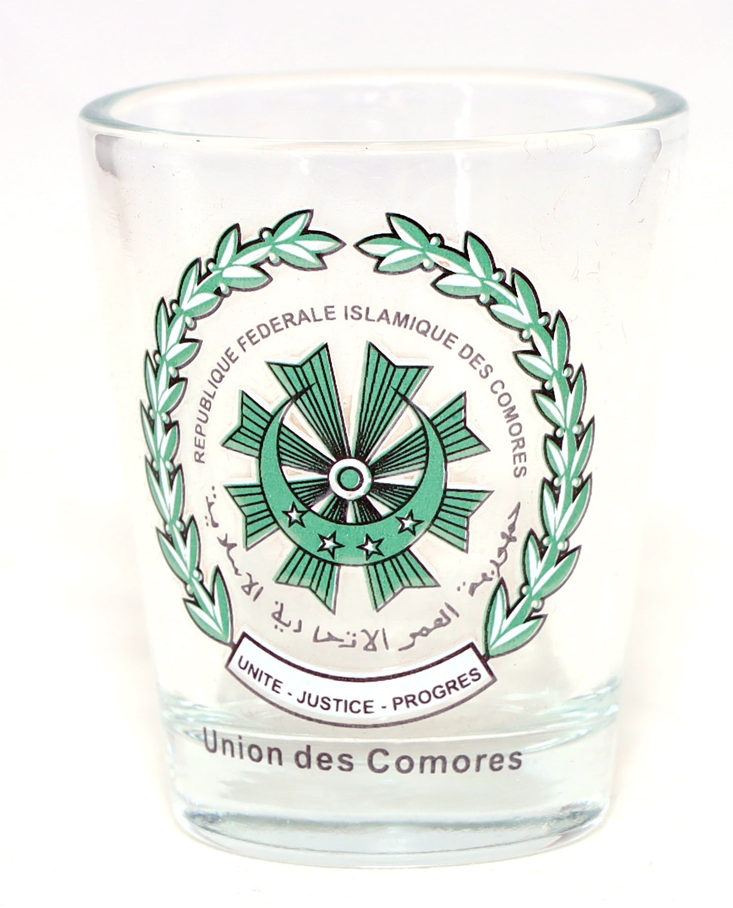 Comoros Coat Of Arms Shot Glass