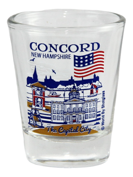 Concord New Hampshire Great American Cities Collection Shot Glass