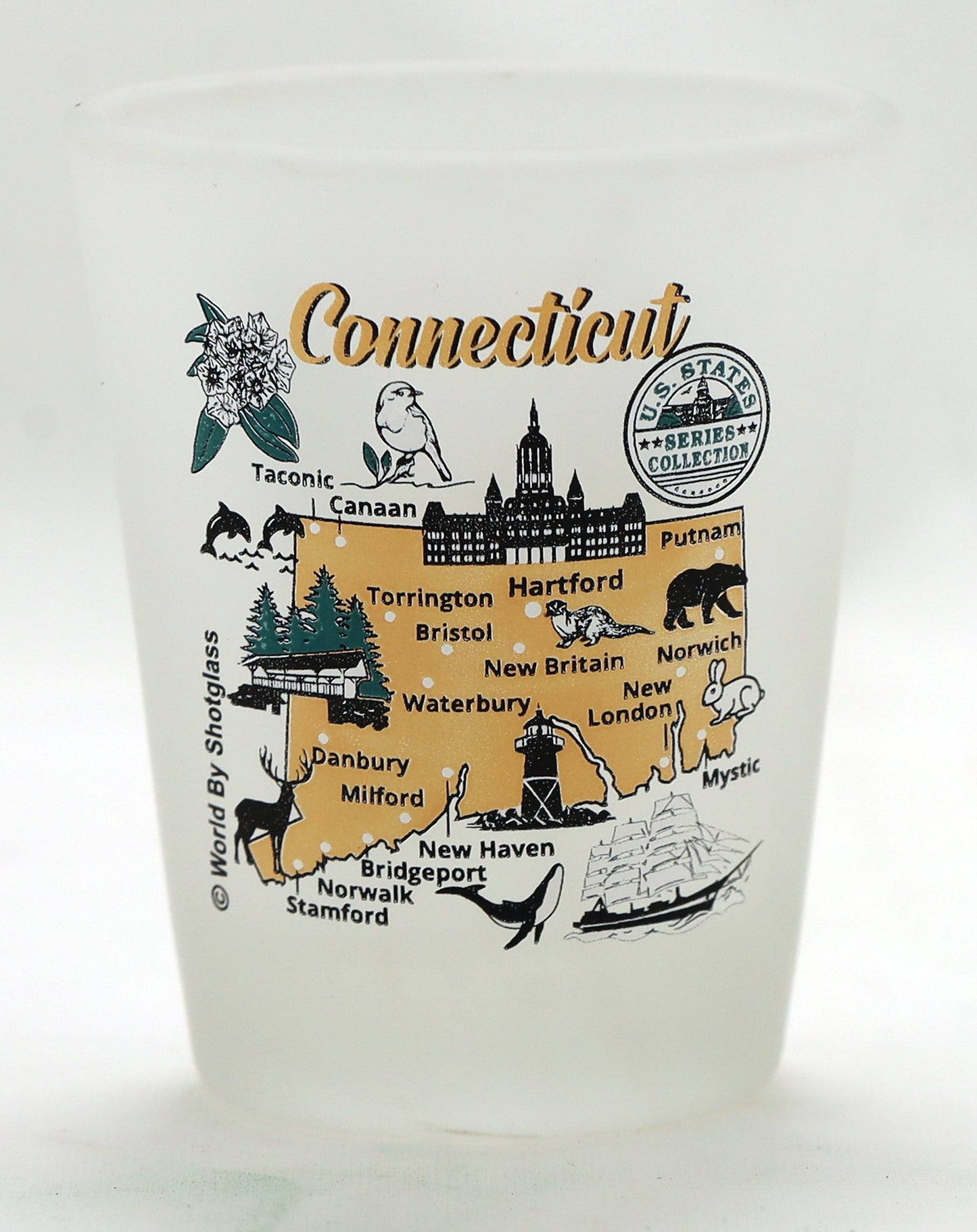 United States USA New England States Souvenir Boxed Shot Glass Set (Set of 6)