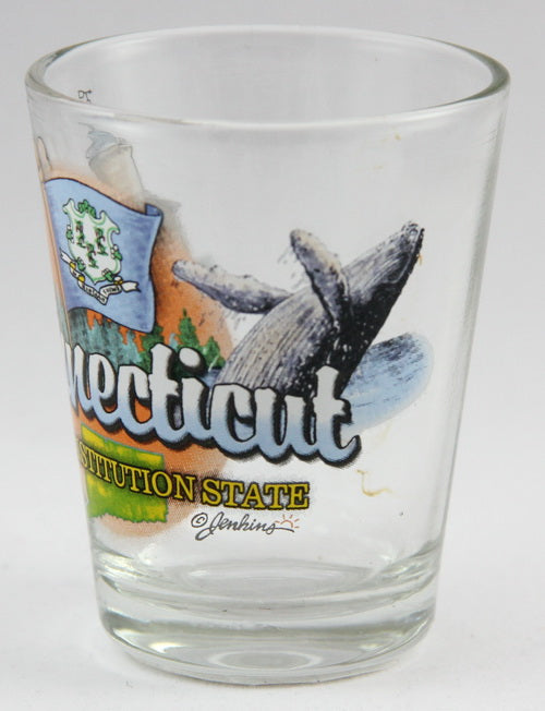 Connecticut Constitution State Elements Shot Glass