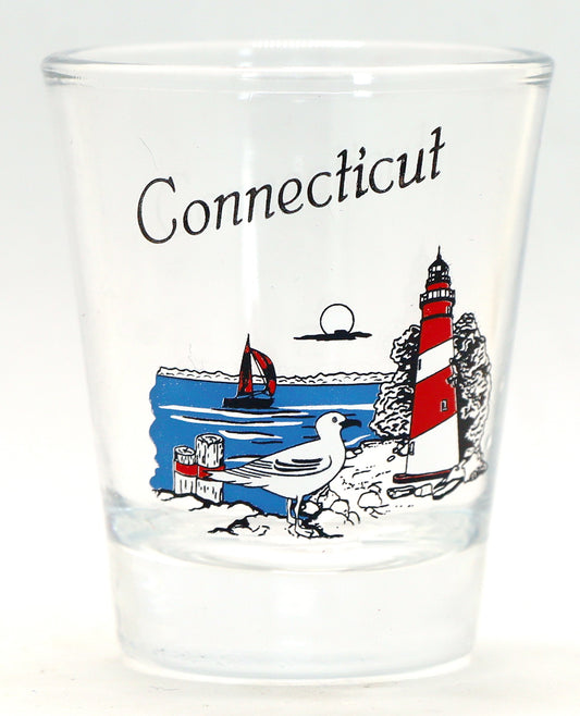 Connecticut Lighthouse Scene Shot Glass