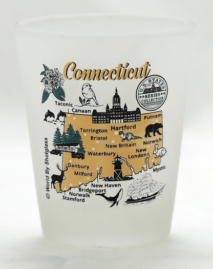 Connecticut United States USA Souvenir Boxed Shot Glass Set (Set of 6)