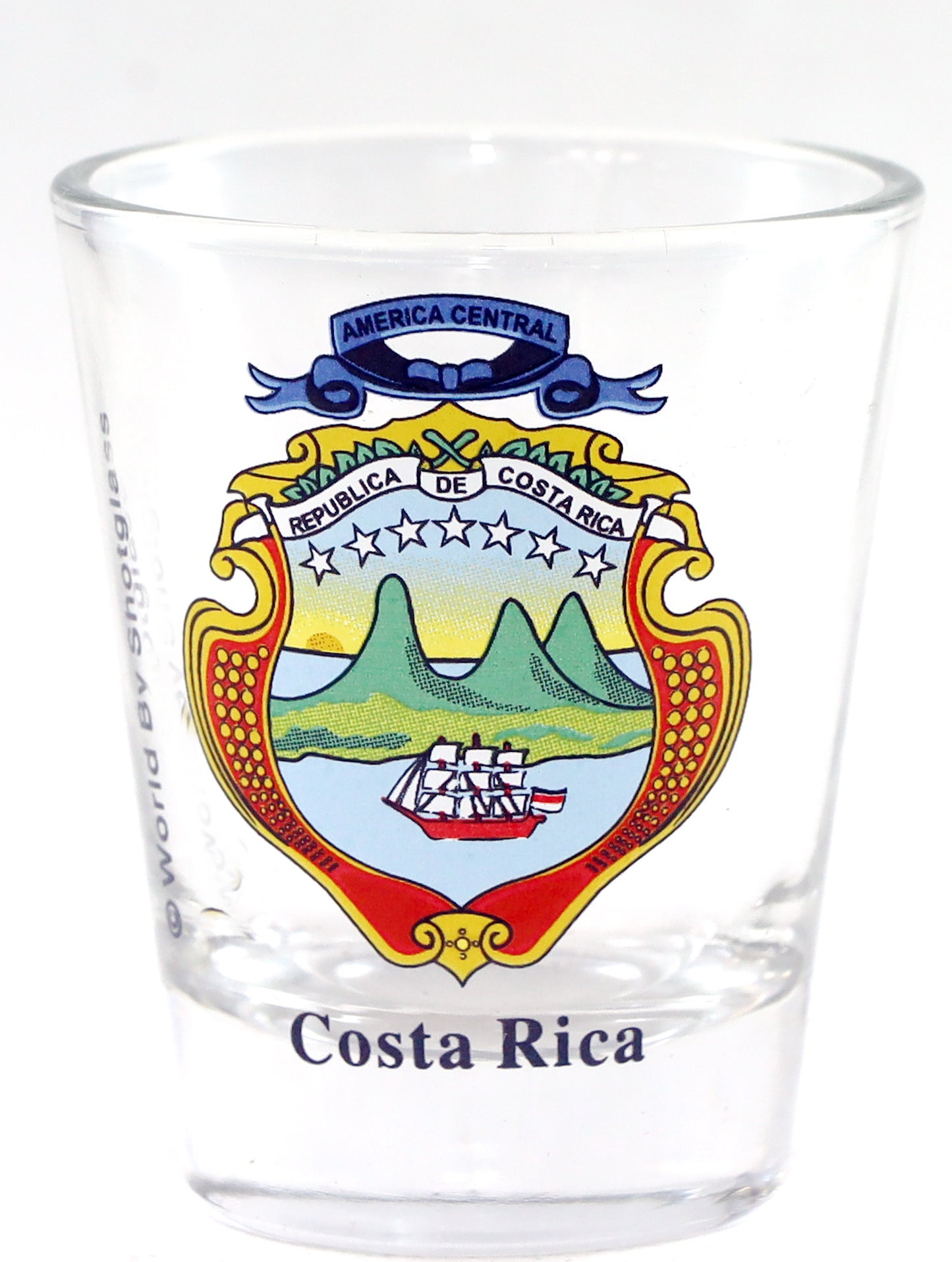 Costa Rica Coat Of Arms Shot Glass