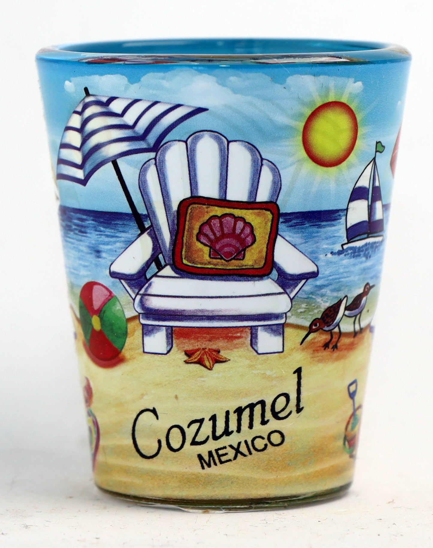 Cozumel Mexico Beach Chair In-And-Out Shot Glass