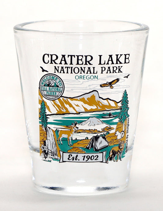 Crater Lake Oregon National Park Series Collection Shot Glass