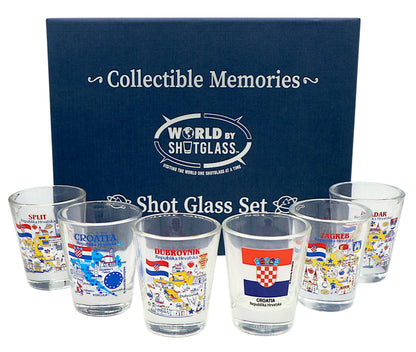 Croatia Souvenir Boxed Shot Glass Set (Set of 6)