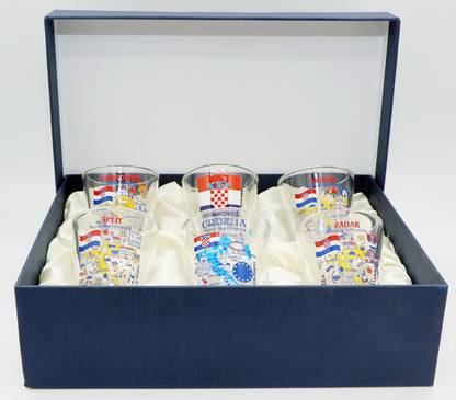 Croatia Souvenir Boxed Shot Glass Set (Set of 6)