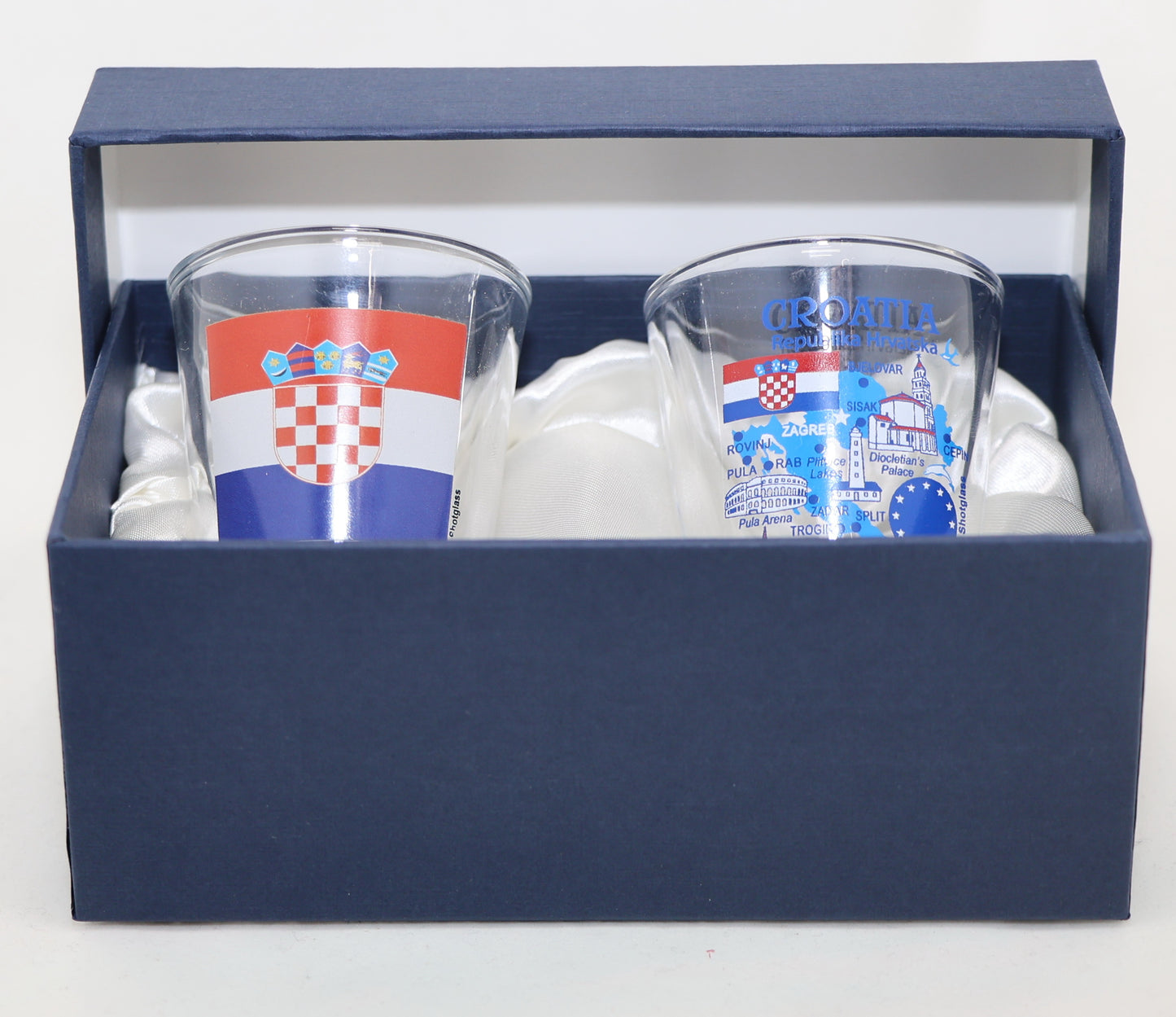Croatia Souvenir Boxed Shot Glass Set (Set of 2)