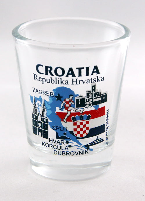 Croatia Landmarks And Icons Collage Shot Glass