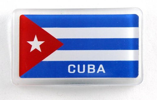 Cuba Flag Acrylic Small Fridge Collector's Souvenir Magnet 2 inches X 1.25 inches