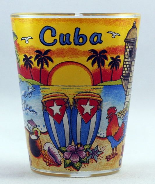 Cuba Sunset Shot Glass