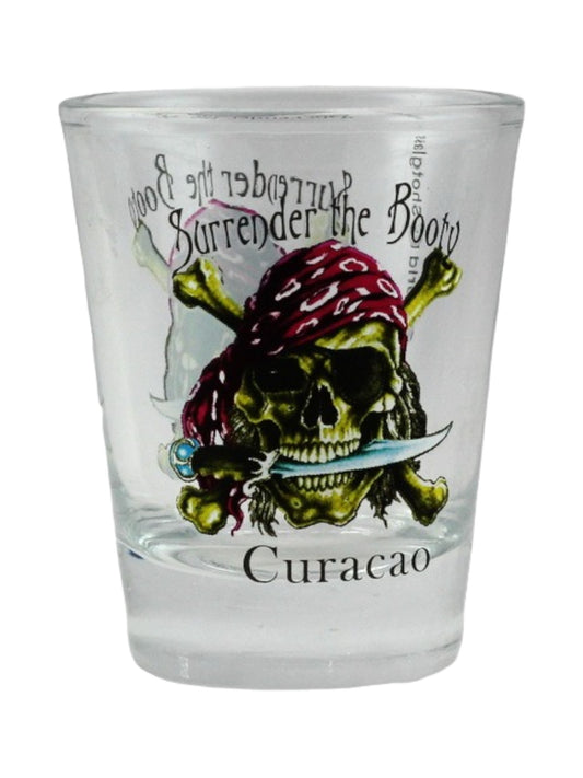 Curacao Pirate Surrender the Booty Shot Glass