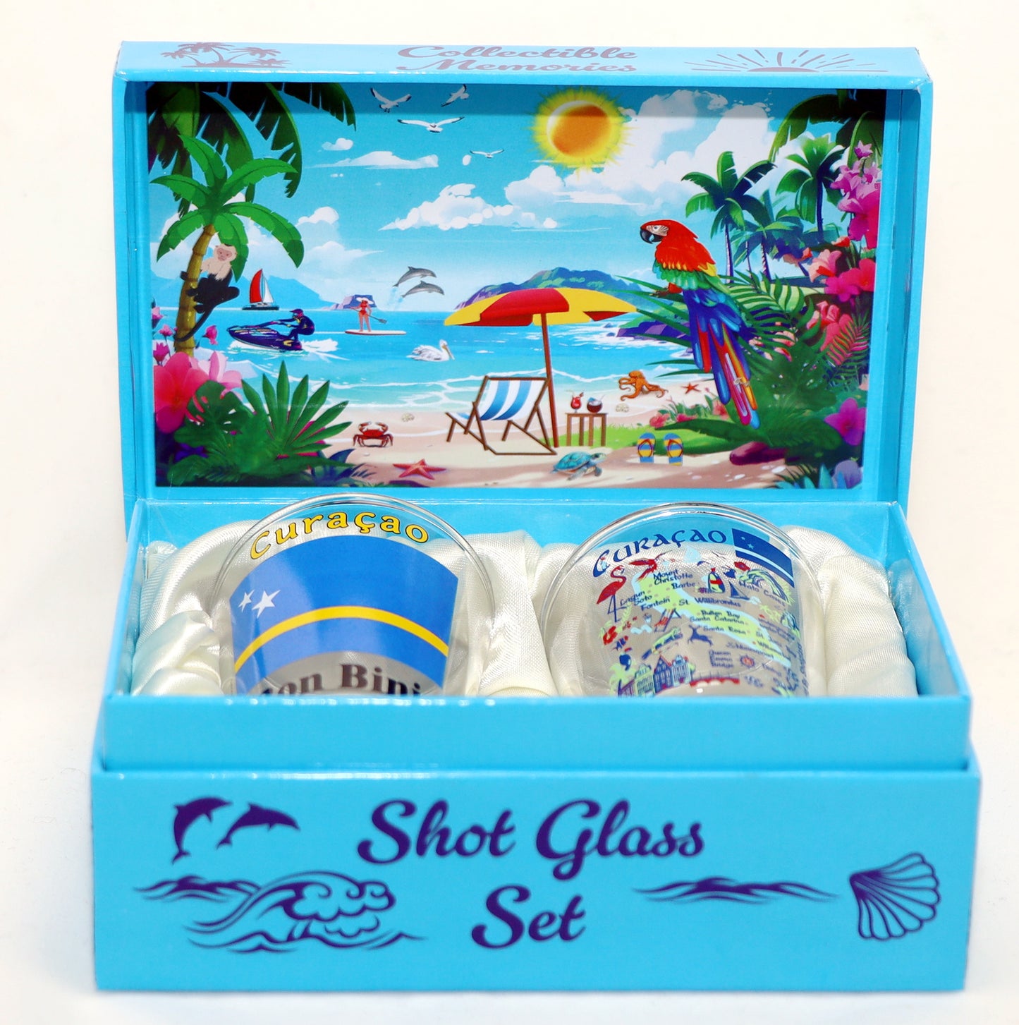 Curacao Caribbean Shot Glass Boxed Set (Set of 2)