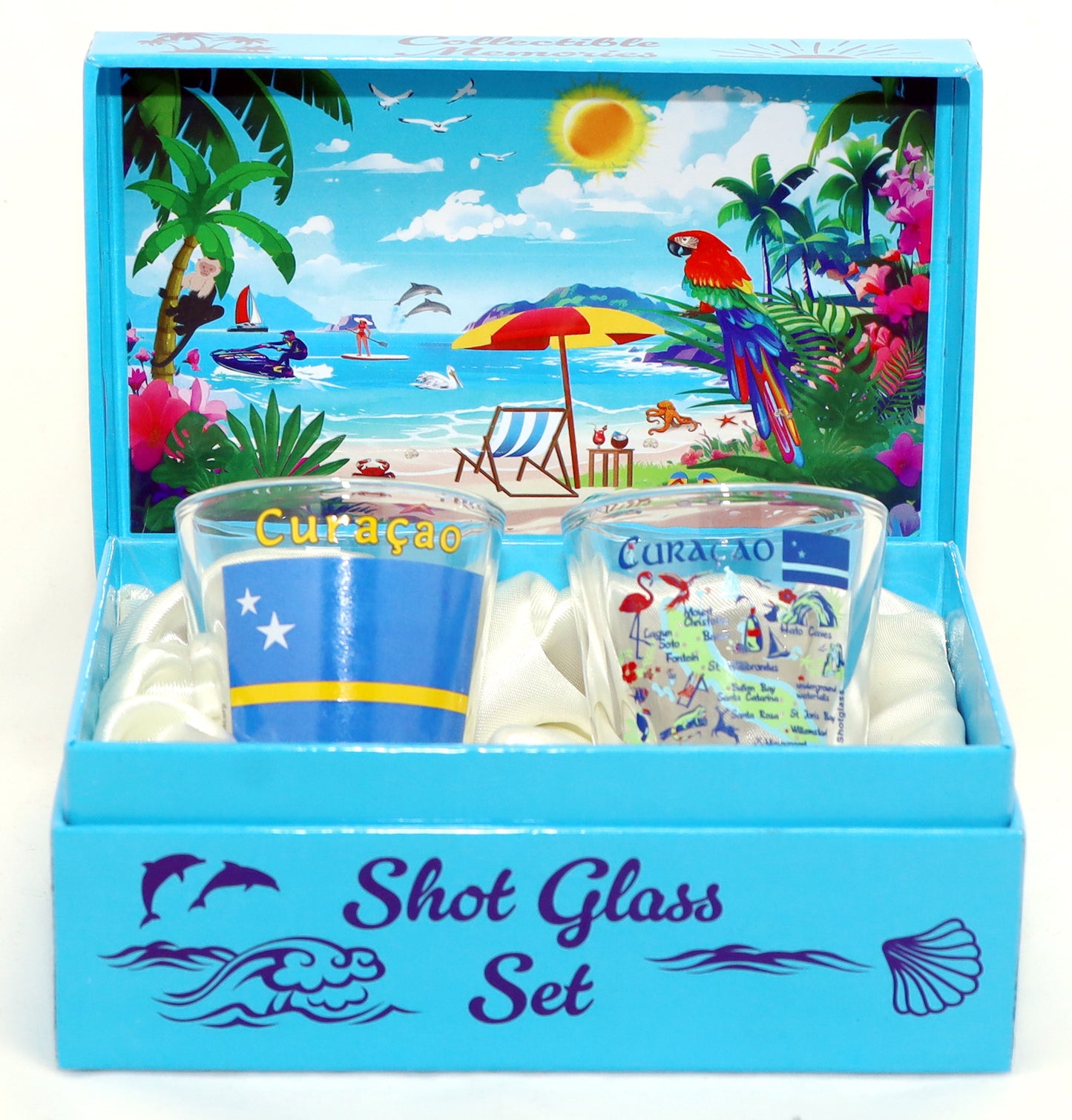 Curacao Caribbean Shot Glass Boxed Set (Set of 2)