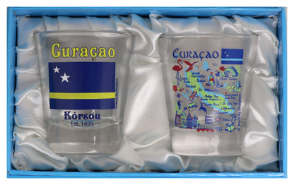 Curacao Caribbean Shot Glass Boxed Set (Set of 2)