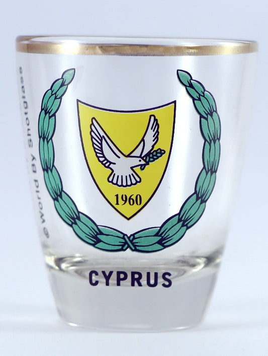 Cyprus Coat Of Arms Shot Glass