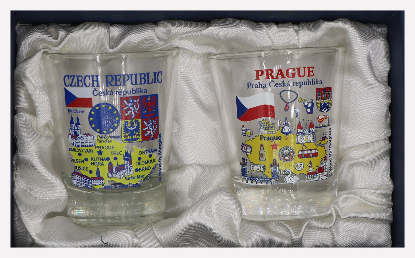Czech Republic Souvenir Boxed Shot Glass Set (Set of 2)