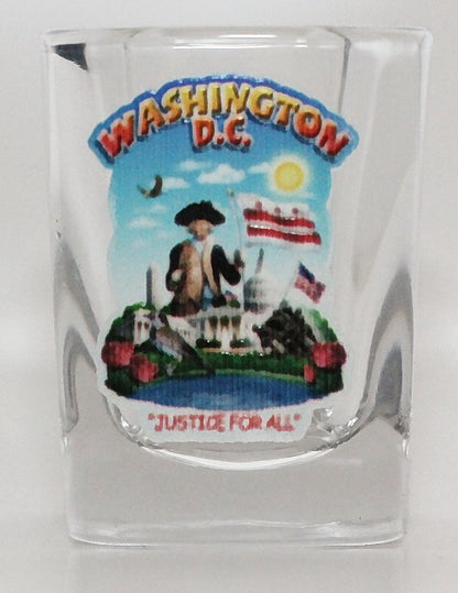 Washington DC Montage Square Shot Glass