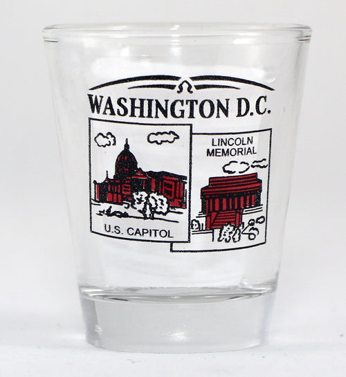 Washington DC Scenery Red New Shot Glass