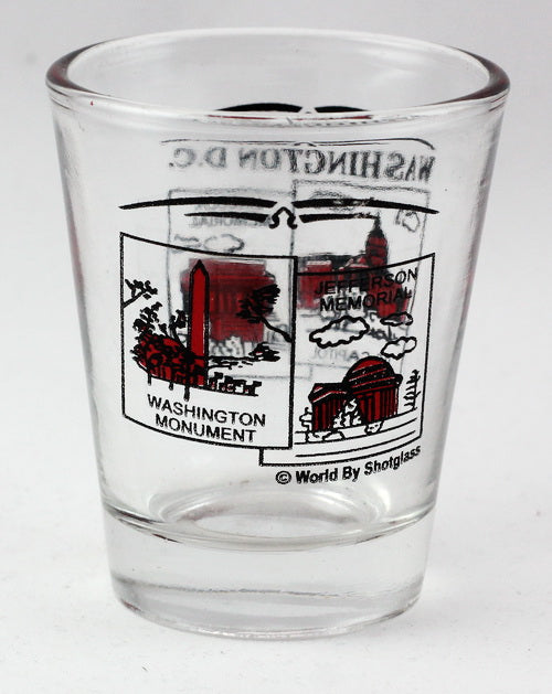 Washington DC Scenery Red New Shot Glass