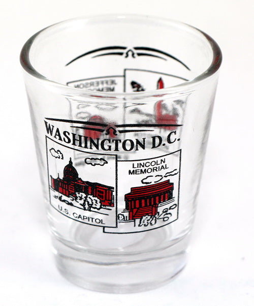 Washington DC Scenery Red New Shot Glass