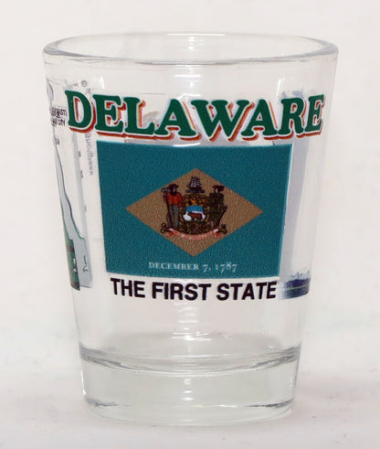 Delaware United States USA Souvenir Boxed Shot Glass Set (Set of 6)