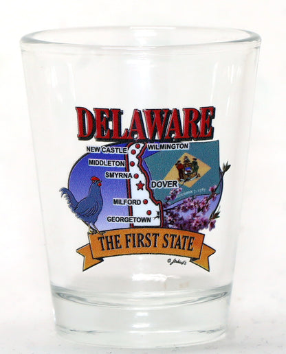 Delaware United States USA Souvenir Boxed Shot Glass Set (Set of 6)