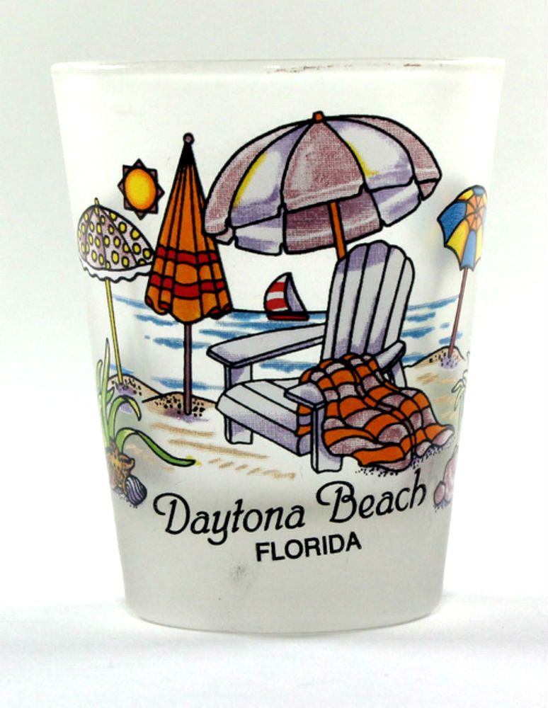 Daytona Beach Florida Beach Chair Shot Glass