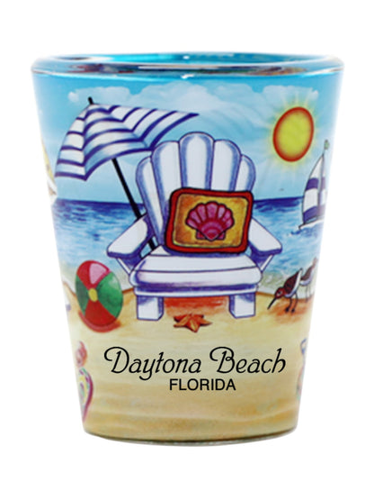 Daytona Beach Florida Beach Chair In and Out Shot Glass