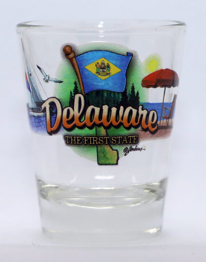 Delaware United States USA Souvenir Boxed Shot Glass Set (Set of 6)