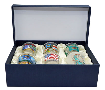 Delaware United States USA Souvenir Boxed Shot Glass Set (Set of 6)