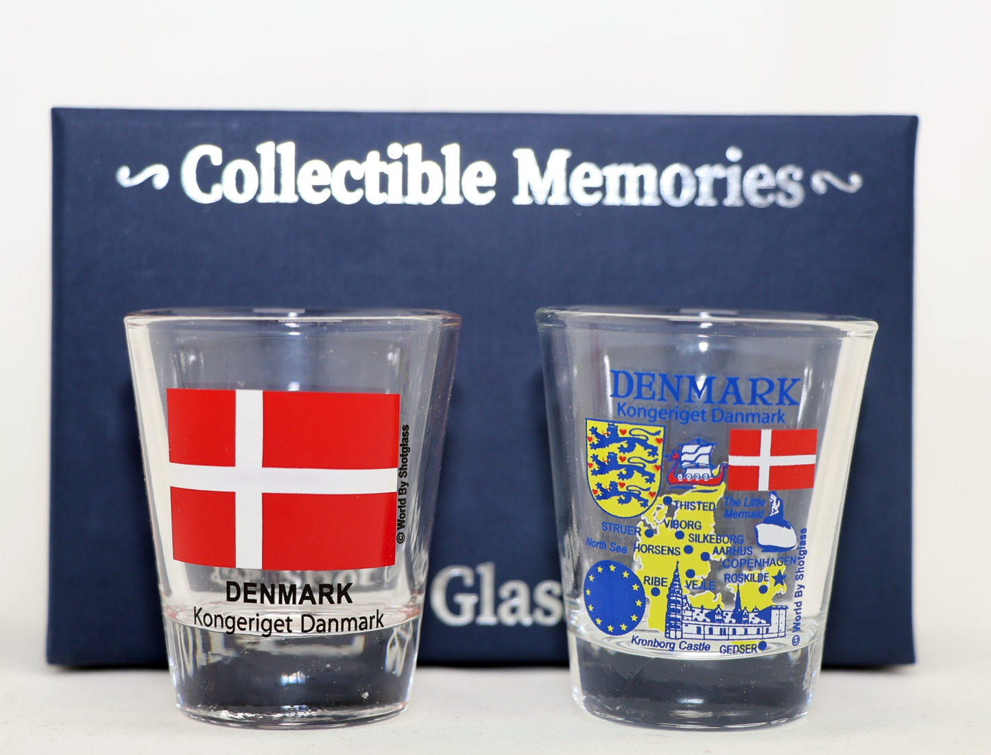 Denmark Souvenir Boxed Shot Glass Set (Set of 2)